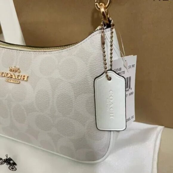 Coach Teri Shoulder Bag In Signature Canvas - Picture 3 of 11